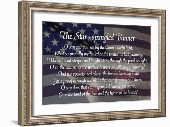 Star-spangled Banner Lyrics-null-Framed Art Print