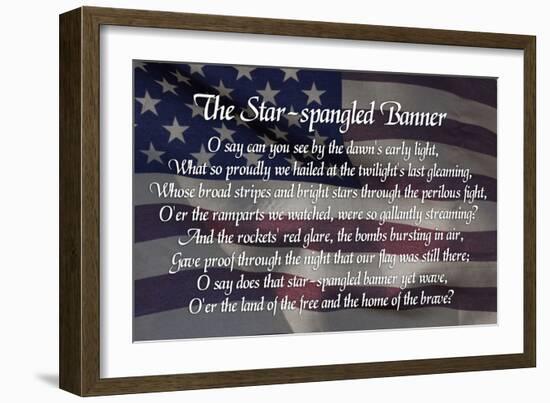 Star-spangled Banner Lyrics-null-Framed Art Print