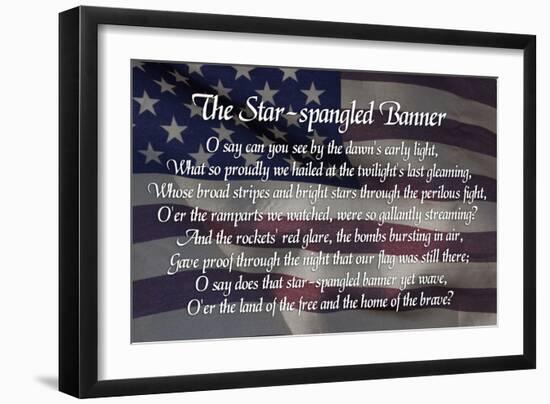 Star-spangled Banner Lyrics-null-Framed Art Print