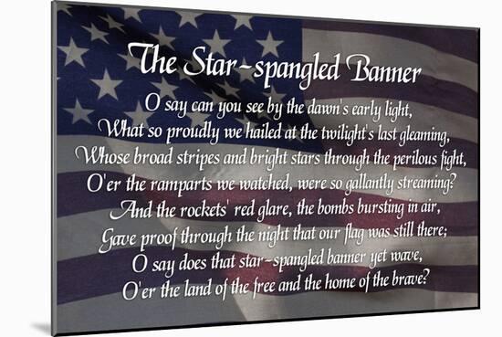 Star-spangled Banner Lyrics-null-Mounted Art Print