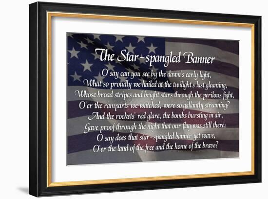 Star-spangled Banner Lyrics-null-Framed Art Print