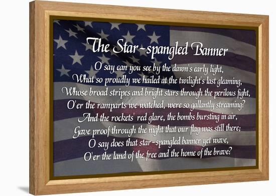 Star-spangled Banner Lyrics-null-Framed Stretched Canvas