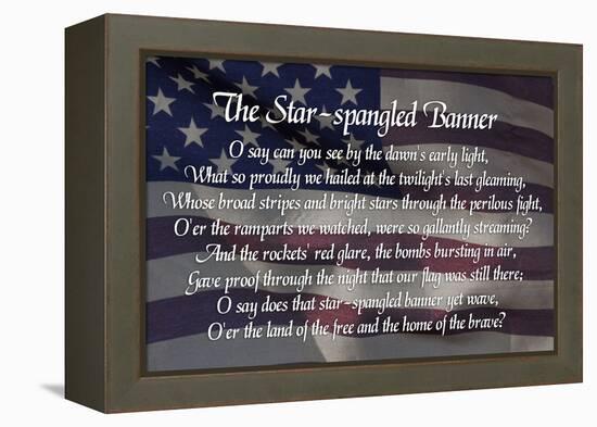 Star-spangled Banner Lyrics-null-Framed Stretched Canvas