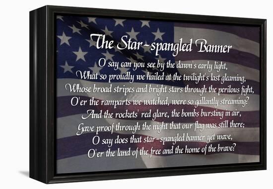 Star-spangled Banner Lyrics-null-Framed Stretched Canvas