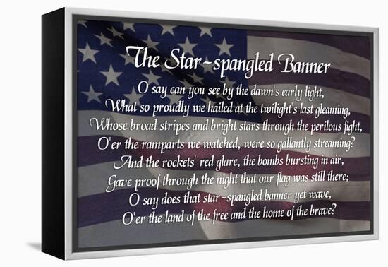 Star-spangled Banner Lyrics-null-Framed Stretched Canvas