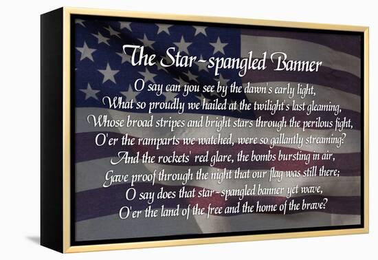 Star-spangled Banner Lyrics-null-Framed Stretched Canvas