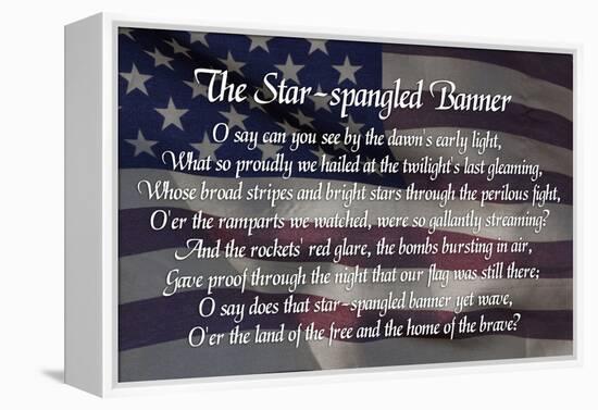 Star-spangled Banner Lyrics-null-Framed Stretched Canvas