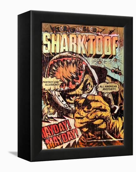 Star Spangled Shark Toof-Shark Toof-Framed Stretched Canvas