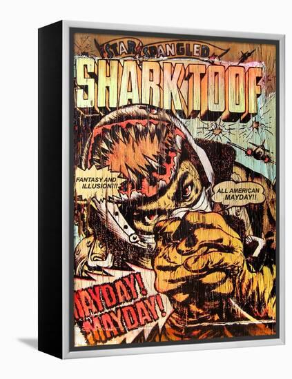 Star Spangled Shark Toof-Shark Toof-Framed Stretched Canvas