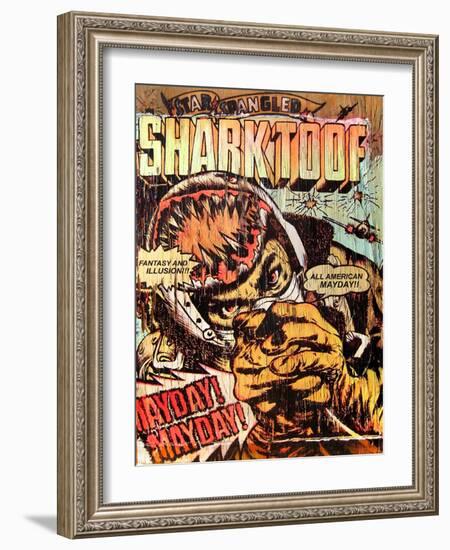 Star Spangled Shark Toof-Shark Toof-Framed Art Print