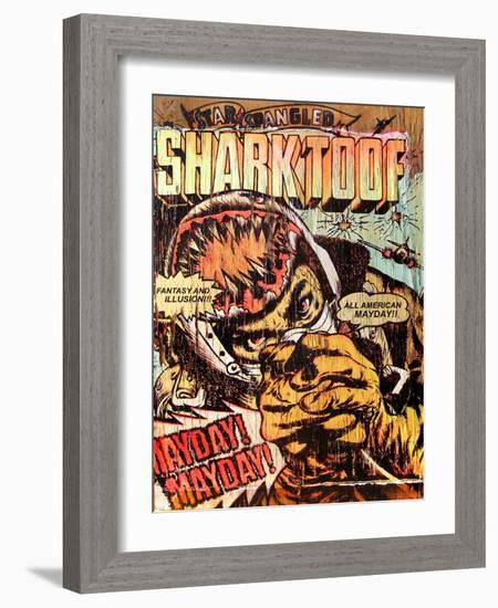 Star Spangled Shark Toof-Shark Toof-Framed Art Print