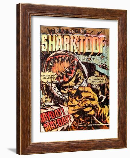 Star Spangled Shark Toof-Shark Toof-Framed Art Print