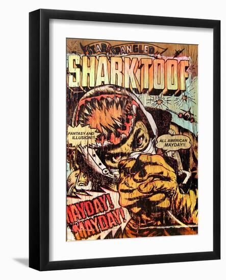 Star Spangled Shark Toof-Shark Toof-Framed Art Print