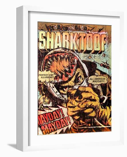 Star Spangled Shark Toof-Shark Toof-Framed Art Print