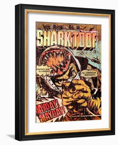 Star Spangled Shark Toof-Shark Toof-Framed Art Print