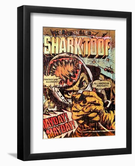 Star Spangled Shark Toof-Shark Toof-Framed Art Print