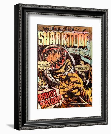 Star Spangled Shark Toof-Shark Toof-Framed Art Print