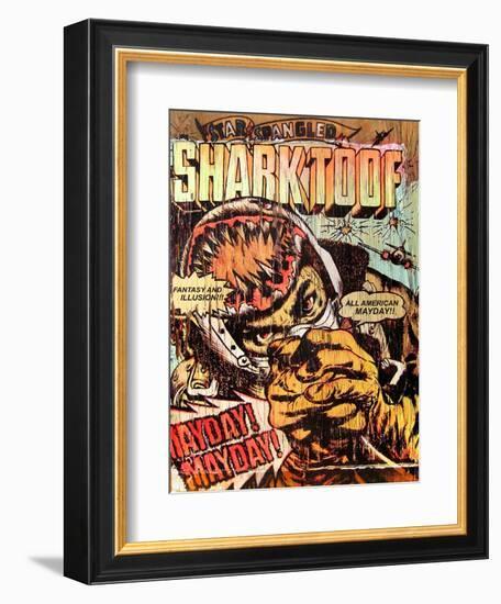 Star Spangled Shark Toof-Shark Toof-Framed Art Print