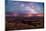 Star trails and Milky Way from Grand View point in Canyonland National Park near Moab, Utah-David Chang-Mounted Photographic Print