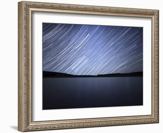 Star Trails of the Celestial Equator in Somuncura, Argentina-Stocktrek Images-Framed Photographic Print