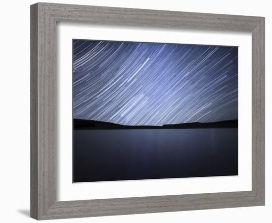 Star Trails of the Celestial Equator in Somuncura, Argentina-Stocktrek Images-Framed Photographic Print