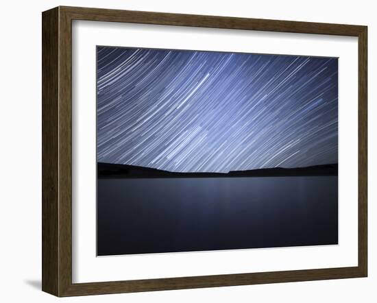 Star Trails of the Celestial Equator in Somuncura, Argentina-Stocktrek Images-Framed Photographic Print