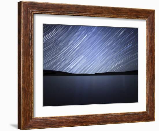 Star Trails of the Celestial Equator in Somuncura, Argentina-Stocktrek Images-Framed Photographic Print