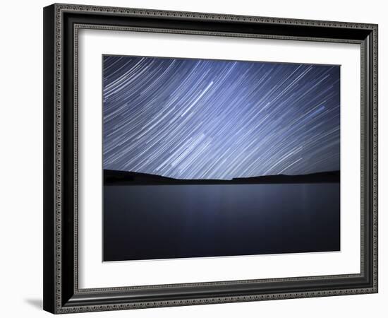 Star Trails of the Celestial Equator in Somuncura, Argentina-Stocktrek Images-Framed Photographic Print