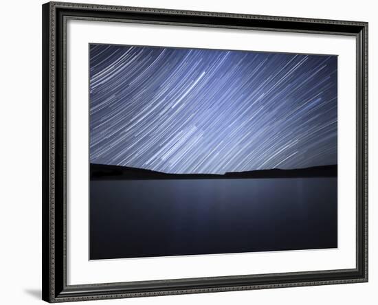 Star Trails of the Celestial Equator in Somuncura, Argentina-Stocktrek Images-Framed Photographic Print