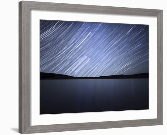 Star Trails of the Celestial Equator in Somuncura, Argentina-Stocktrek Images-Framed Photographic Print