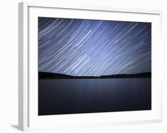 Star Trails of the Celestial Equator in Somuncura, Argentina-Stocktrek Images-Framed Photographic Print