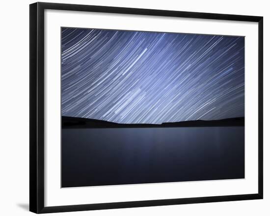 Star Trails of the Celestial Equator in Somuncura, Argentina-Stocktrek Images-Framed Photographic Print