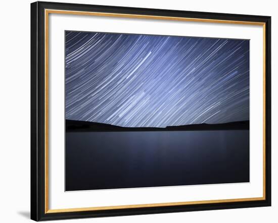 Star Trails of the Celestial Equator in Somuncura, Argentina-Stocktrek Images-Framed Photographic Print