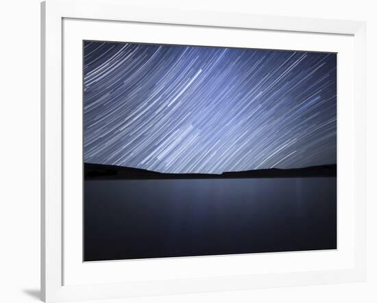 Star Trails of the Celestial Equator in Somuncura, Argentina-Stocktrek Images-Framed Photographic Print