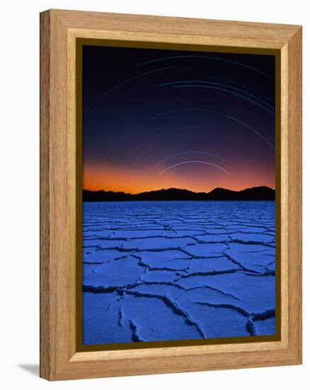 Star Trails Over Salt Pan-Bill Ross-Framed Premier Image Canvas