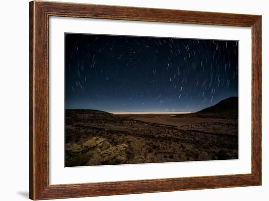 Star Trails over the Salar De Uyuni Salt Flats, Bolivia, South America-Kim Walker-Framed Photographic Print