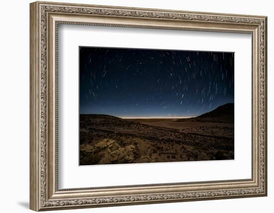 Star Trails over the Salar De Uyuni Salt Flats, Bolivia, South America-Kim Walker-Framed Photographic Print