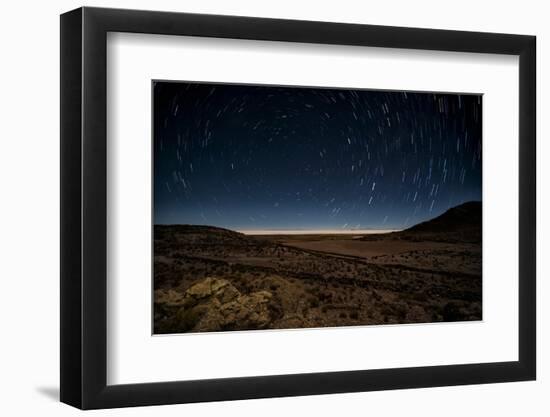 Star Trails over the Salar De Uyuni Salt Flats, Bolivia, South America-Kim Walker-Framed Photographic Print