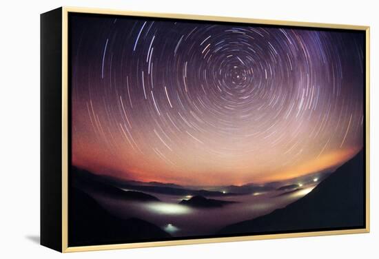 Star Trails-Laurent Laveder-Framed Premier Image Canvas