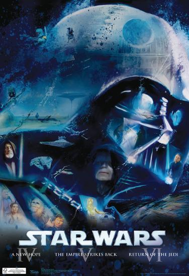 Star Wars Blu Ray Original Trilogy Movie Poster Poster By Artcom