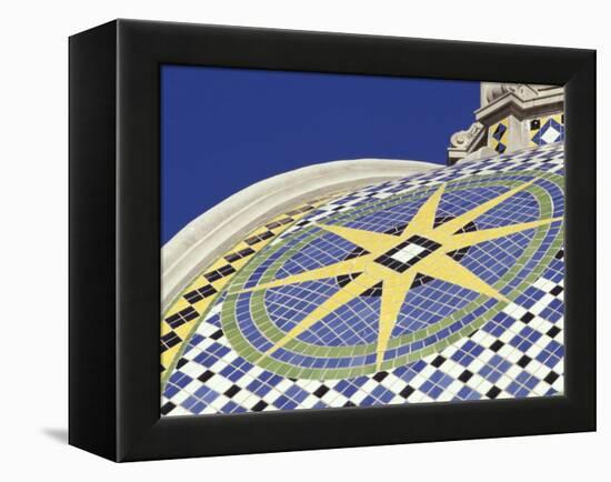 Starburst Tile Pattern on California Dome, Balboa Park, San Diego, California, USA-Merrill Images-Framed Premier Image Canvas