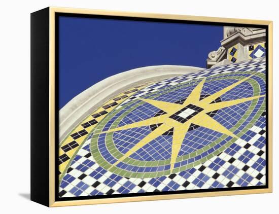 Starburst Tile Pattern on California Dome, Balboa Park, San Diego, California, USA-Merrill Images-Framed Premier Image Canvas