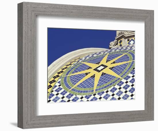 Starburst Tile Pattern on California Dome, Balboa Park, San Diego, California, USA-Merrill Images-Framed Photographic Print