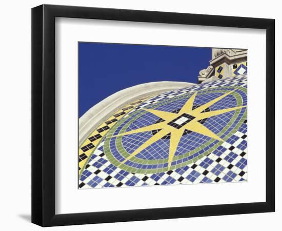 Starburst Tile Pattern on California Dome, Balboa Park, San Diego, California, USA-Merrill Images-Framed Photographic Print