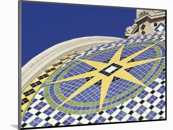 Starburst Tile Pattern on California Dome, Balboa Park, San Diego, California, USA-Merrill Images-Mounted Photographic Print