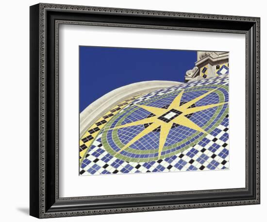 Starburst Tile Pattern on California Dome, Balboa Park, San Diego, California, USA-Merrill Images-Framed Photographic Print