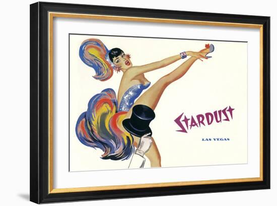 Stardust, High-Kicking Showgirl-null-Framed Art Print