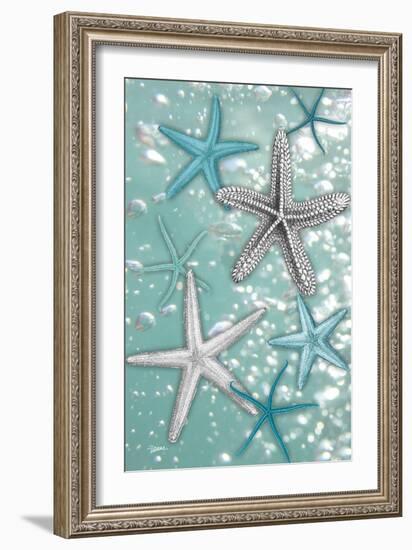 Starfish Bubbles-Diane Stimson-Framed Art Print