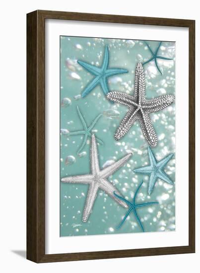 Starfish Bubbles-Diane Stimson-Framed Art Print