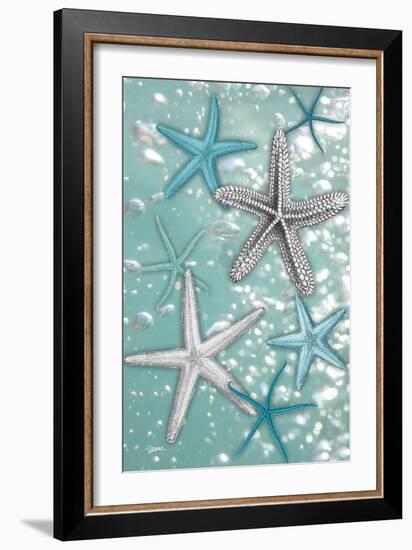 Starfish Bubbles-Diane Stimson-Framed Art Print